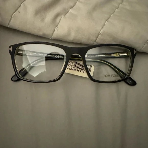 Tom Ford Black Rectangular Eyeglasses - Picture 1 of 6
